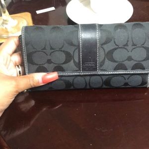 Signature print coach wallet